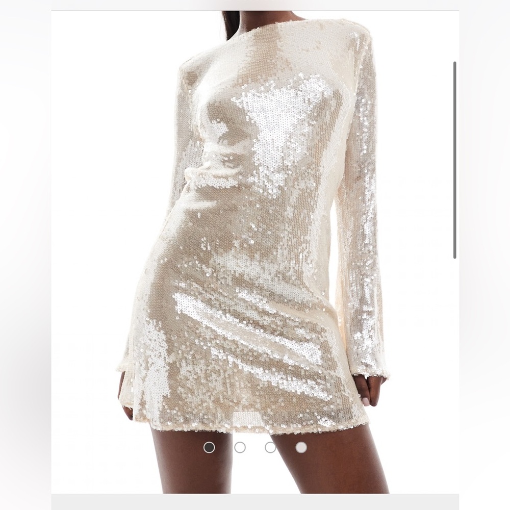 ASOS/RARE LONDON sequin cowl neck mini dress